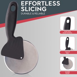 HiFEN® Stainless Steel Pizza Cutter Wheel – Sharp, Durable & Ergonomic Handle for Effortless Slicing of Pizza, Pastries & More (Assorted)