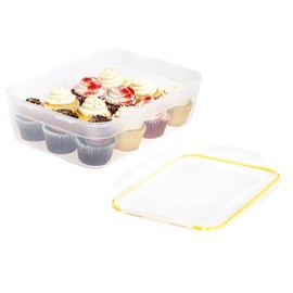 Starfrit LocknLock Easy Match Plastic Rectangular Container - 196OZ/5.8L - Airtight, Leakproof & Nestable - 4-Sided Locking Lid