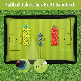 Tactical Board Football Foldable Trainer Folder: Portable Football Tactical Coach Board Football Accessories with Board Marker Whiteboard Eraser Bag