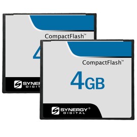 Synergy Digital 4GB Compact Flash Memory Cards, Compatible with Nikon Coolpix 3500 Digital Camera - 30MB/s - Pack of 2