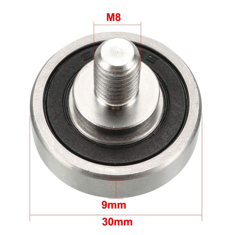 uxcell Bearing Roller with Threaded Rod 30x9mm M8x12mm for Sliding
