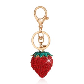 Hoheng Strawberry Keychain Strawberry Bag Charm Flower Purse Charms for Handbags Cute Rabbit Easter Basket Stuffers