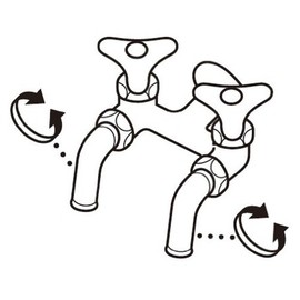 SANEI JF13A-13 [Double Mouth Home Faucet] Nominal 13