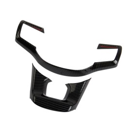 Korlot Carbon Fiber Style Steering Wheel Trim Accessories for 2022-2026 KIA Carnival for 2021-2025 KIA Sorento