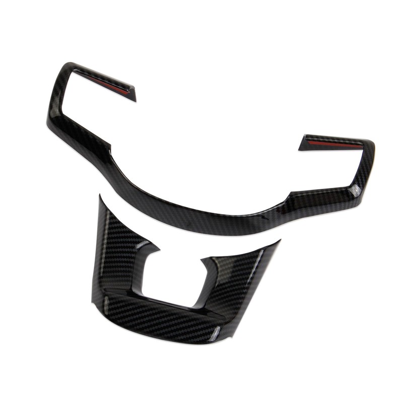 Korlot Carbon Fiber Style Steering Wheel Trim Accessories for 2022-2026