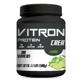 Creatina Monohidratada 500g Vitron Protein 100servis Polvo                                                                                            