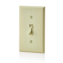 Leviton Slide Dimmer Switch for Magnetic Low Voltage, LED, Halogen and Incandescent Bulbs, TSM10-1LI, Toggle, Ivory