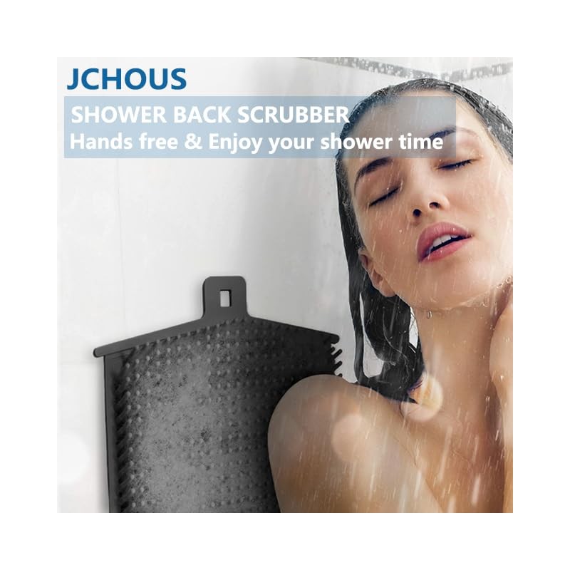 Back Scrubber for Shower Wall, Hands-Free Shower Foot & Back
