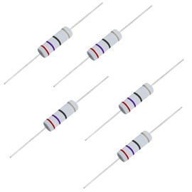 Aopin 27 Ohm Metal Oxide Resistor, ±5% Tolerance Precision 5 Watt Resistor for Electronic Circuits, Alternative Resistors for DIY Projects and Laboratories, 20pcs