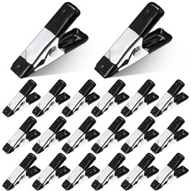Honeydak 100 Pcs 2 Inch Mini Metal Spring Clamps Bulk 3/4 Inch Jaw Opening Rubber Tips Clips Small Spring Clips Heavy Duty Clamps for Crafts Garden Backdrop Photo Studio Photography Wood Working DIY