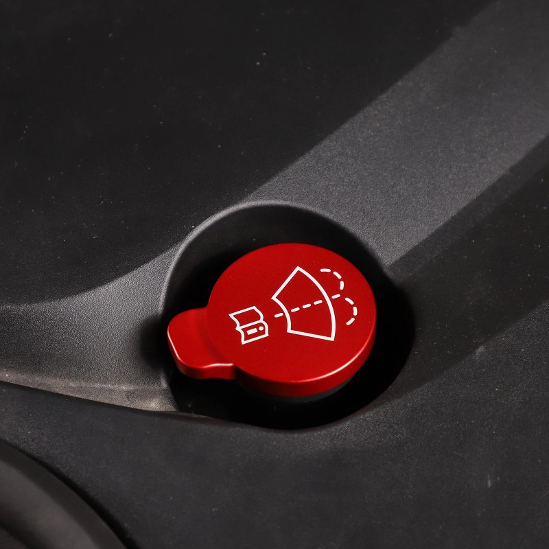 Unbranded 4PCS Red Alloy Engine Oil Cap Radiator Water Tank
