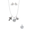 Delight Jewelry Silvertone Peace with AB Crystal and Dove Silver-Tone