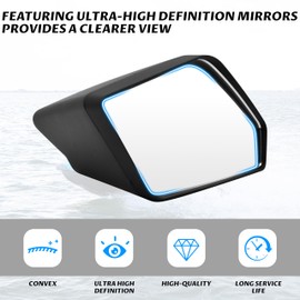 SAUTVS Side Rear View Mirrors for Sea-Doo Spark, High-Definition Convex Side Mirrors for all Sea-Doo Spark 2014-2023 models Accessories (2PCS, Replace #295100748)