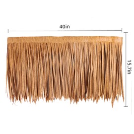 Thatch Roofing for Mexican Tiki Hut Grass - Tropical Paradise Tiki Bar Decor - Transform Your Outdoor Party with Grass Table Skirt & Wall Panels(Brown, 40 x 16 Inch)