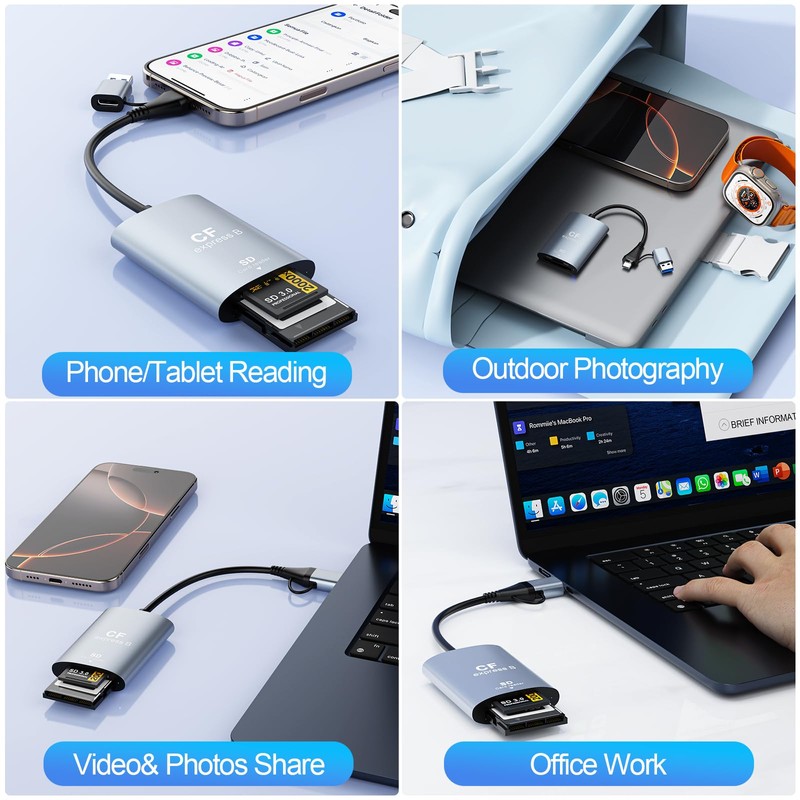 CFexpress Type B Card Reader & & SD Card Reader