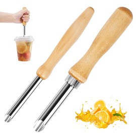2 Pack Straw Puncher for Plastic Lids, Straw Hole Puncher for Plastic Lids, Lemonade Cups, Cafe Drinks and Deli Container Straw Hole Puncher, Circular Clay Hole Cutters for Pottery Tools