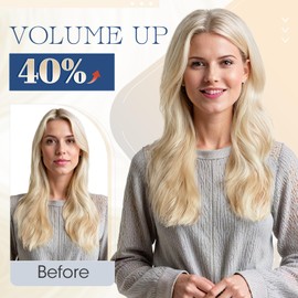 Elailite Real Hair Bonding Extensions, 0.5 g/strand, 40 cm, #613 Light Blonde, U-Tip Hair Extensions, Keratin, 100 Strands, 50 g