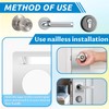 6 PCS Door Reinforcement Plate, Adhesive Door Handle Fixing Cover,