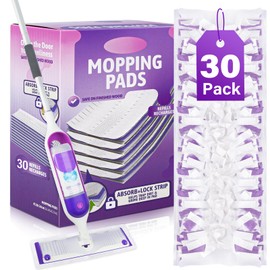 Disposable Mop Pads Refills for Swiffer Powermop: 30 Pcs Wet Dry Pad for Multi-Surface Floor Cleaning - Mopping Replacement for Tile Hardwood - Sweeping Cloths for Home Kichen