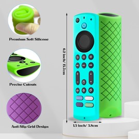 GMXT Remote Cover for Fire Stick 4k+ Max,Toshiba, Insignia Fire Tv Remote Cover, Silicone Case Glow in The Dark (Purple)