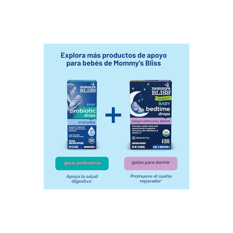 Mommy's Bliss Multivitamínico + Hierro Bebé. Ingredientes Naturales y Orgánicos.