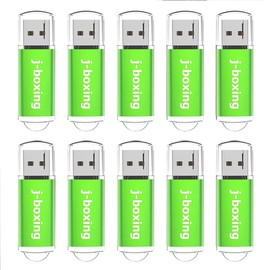 J-boxing 10 Pack USB Flash Drives 8GB USB 2.0 Memory Stick Thumb Drives Green