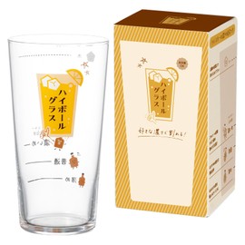 highball glass (with guideline) highball glass