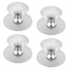 Zyghjort 4 PCS Adhesive Knobs, Self Adhesive Cabinet Knobs Stainless