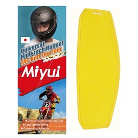 MIYUI JAPAN "SHIELD Universal Motorcycle Helmet Shield Anti-Fog Film, Yellow Visor Lens Insert Fog Resistant 3.83" x 10.04"