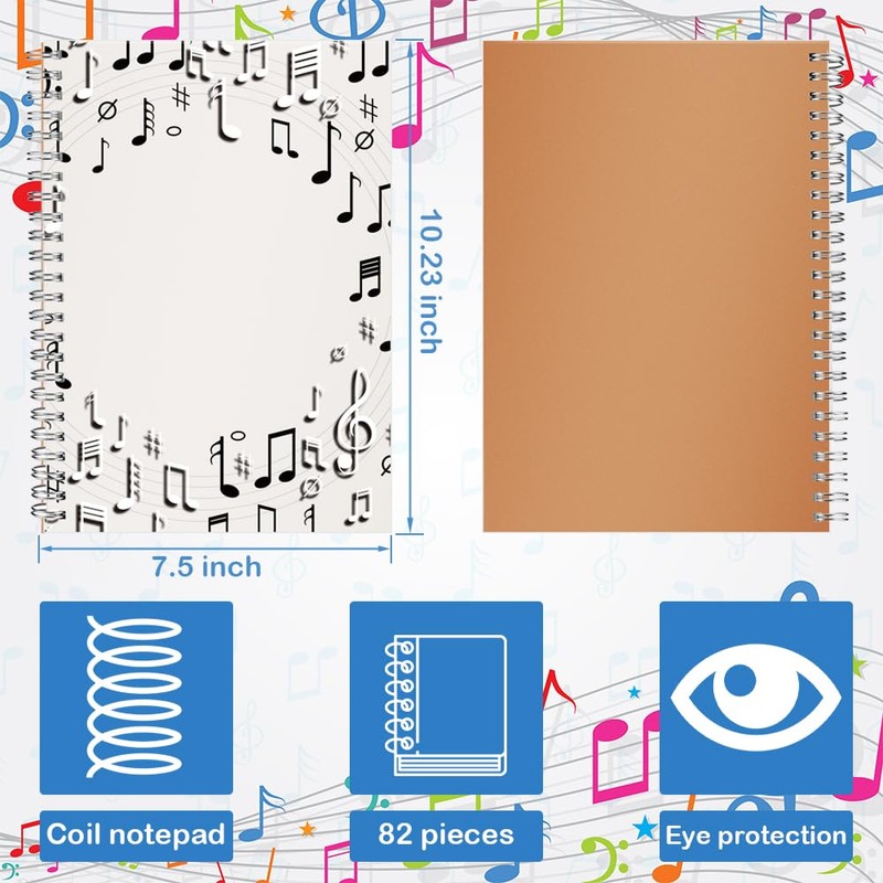 (3 Pack)Blank Sheet Music Notebook, Composition Staff Paper Notebook, Manuscript