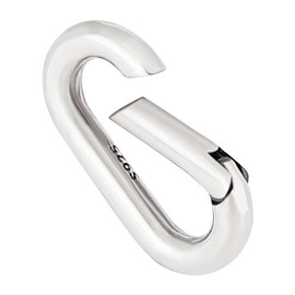 PH PandaHall Sterling Silver Spring Gate Rings Oval Spring Clasp Metal Spring Gate Rings Connector Clasp Necklace Enhancer Shortener Clasp Jewelry Connectors for Necklace Bracelet Key Rings