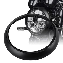 CHINGLAY Motorcycle Headlight Ring Bezel Rim Made of ABS: Compatible with Z900RS (2018-2024)/SE (2022-2023)/W800 CAFE (2019-2020)/W800(2020-2024) Headlight Decoration Cover Custom Parts (Matte Black
