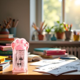 Pink Cute Cat Paw Pencil Sharpener Kawaii School Supplies Student Prize Kids Gift Kawaii Pencil Sharpener Cat Schools Supplies for Girls Cat Lovers Office School Home Writing and Correction Supplies