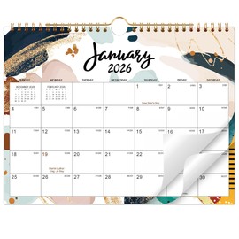 2026 Wall Calendar - 12 Months Wall Calendar 2026 from Jan. 2026 - Dec. 2026, 11" x 8.5", Twin-Wire Binding, Blank Block with Julian Dates, Perfect for Organizing at Home, School & Office