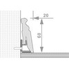 White Skirting Board Berlin Profile 60 x 20 x 2,600