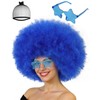 IMEYLE Fluffy Blue Curly Afro Wigs Dark Blue Wigs for