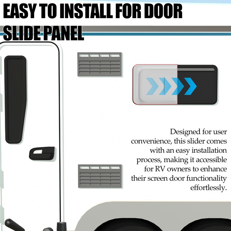 Aussio RV Screen Door Latch Handle Kit (Right Hand) and