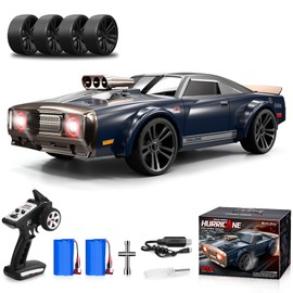1/16 Fast RC Cars for Adults, RC Drift Car, 38KM/H High-Speed 4WD, Full Proportional Control, 6 LED Light Modes, 2 Rechargeable Batteries, RTR Drifting for Adults, Gift for Boys Kids and Girls