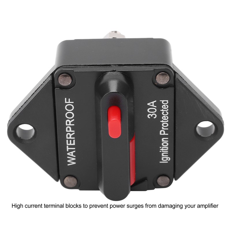 DC 32V Circuit Breaker with Switch Manual Reset Waterproof for