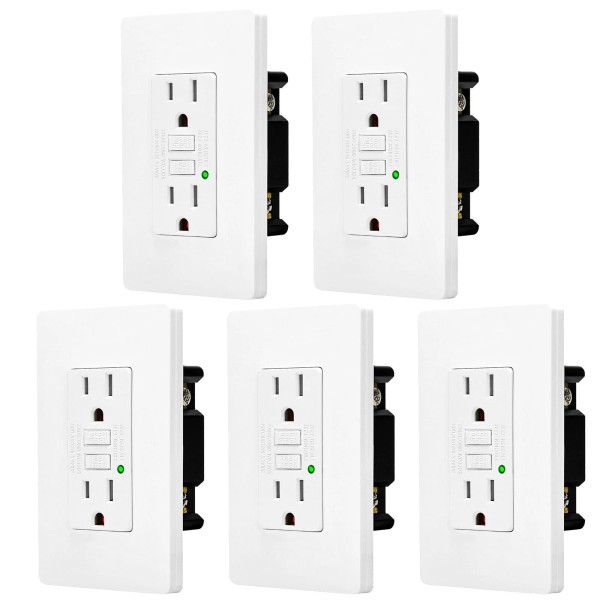 homelife23 15A/125V GFCI Outlets Decor GFI Receptacles LED Indicator Non-TR