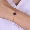 Gempires Natural Purple Amethyst Hexagon Bracelet Dainty Chain Bracelets For