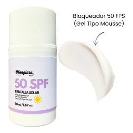 Bloqueador Protector Solar Mineral Facial Gel Spf Manglara Uso Diario Hidratante Todo Tipo Piel Grasoso 50ml