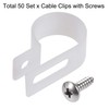 sourcing map 19mm Nylon R Type Cable Clip Wire Clamp