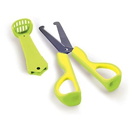Kidsme - Tijeras de cocina 3 en 1, color verde