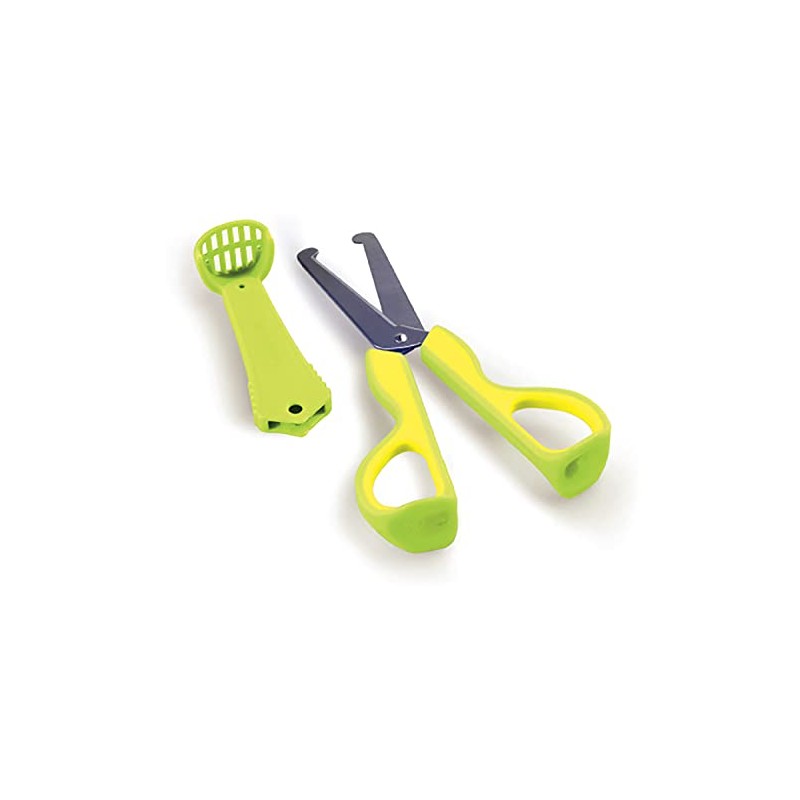 Kidsme - Tijeras de cocina 3 en 1, color verde
