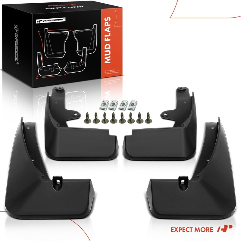 A-Premium Set of 4PCS Mud Flaps Splash Guards Mudguards Mudflaps