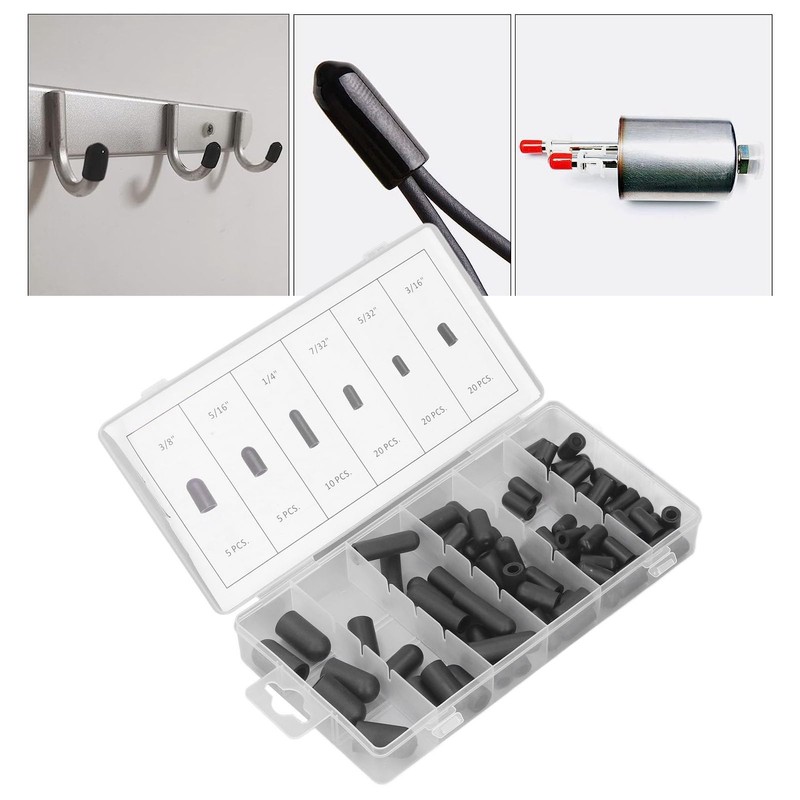 Rubber Vacuum Caps Plug Kit, 80 PCS Assorted Vacuum Plugs