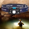 Outdoor USB Rechargeable LED Fishing Headlamp Finger Sensing Waterproof Headlight