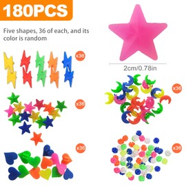 OioTuyi 180 Pcs Bike Spoke Beads Bike Accessories, Multicoloured Plastic Clip Spoke Decorations, Girls and Boys Bike Spokes, DIY Wheel Accessories, Best Gifts for Bikes