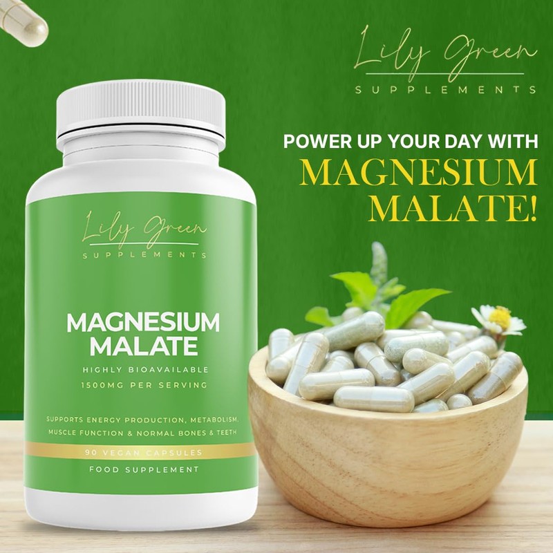 Lily Green Supplements Lily Green Magnesium Malate Capsules | 1500mg